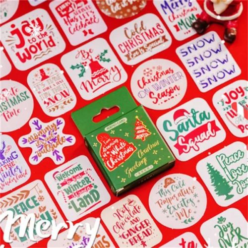 Stickers - Box - Christmas Greetings (45pcs) (NEW)