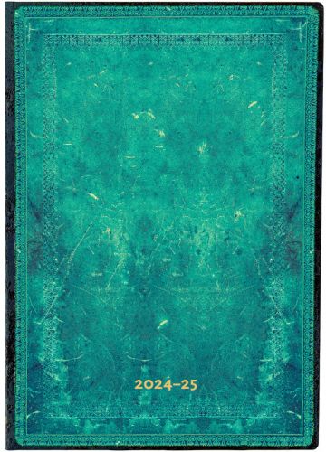 2024-2025 18-Month Paperblanks Diary Pacific Blue Midi HOR | Week-at-a-Time Jul24-Dec25.