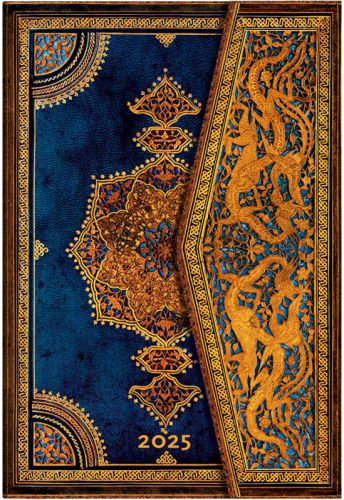 Paperblanks Safavid Indigo Mini | Week-at-a-Time 2025 Diary VSO