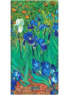 Paperblanks Van Gogh’s Irises Slim | Week-at-a-Time 2025 Diary HOR (PRE-ORDER)