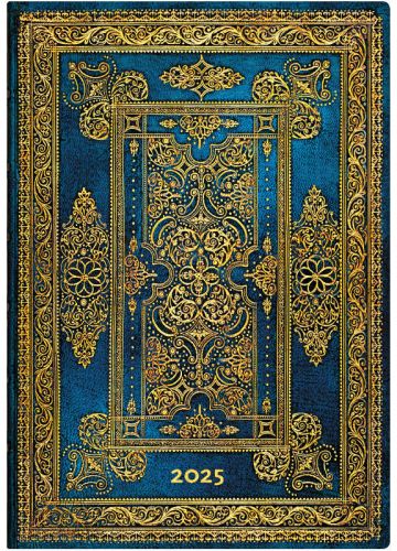 Paperblanks Blue Luxe Midi | Day-at-a-Time 2025 Diary (NEW).