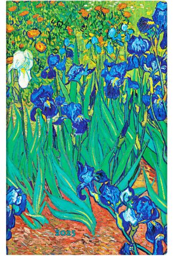 Paperblanks Van Gogh’s Irises Flexi Maxi | Week-at-a-Time 2025 Diary HOR