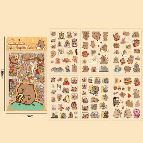 Stickers - Sheet - Capybaras - (6 sheets) (NEW)