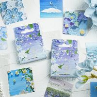 Stickers - Blue and Purple Oil Painting (46pcs box) (NEW)