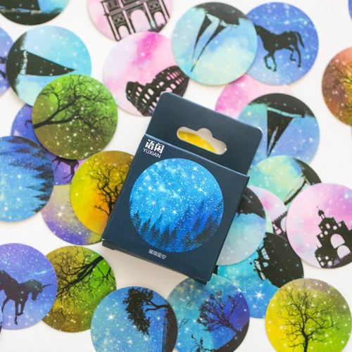 Stickers - Box - Starry Skies (50pcs) (NEW)